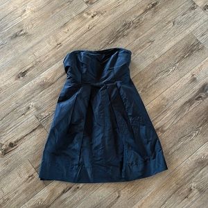 J.crew black a-line strapless dress